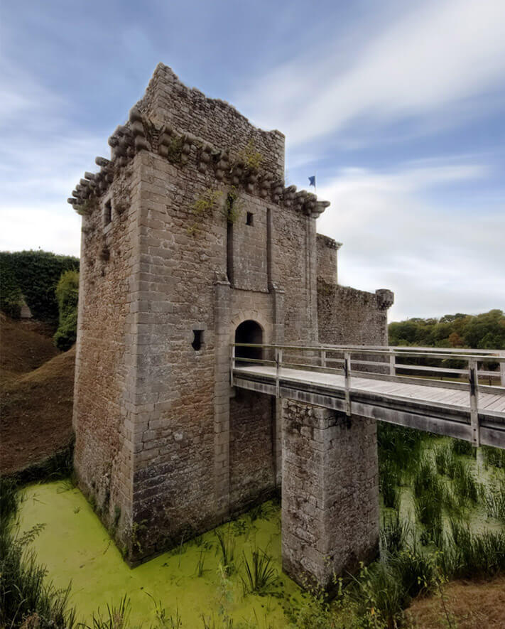Les ruines médiévales du château de Tiffauges, dit château de Barbe-Bleue, en Vendée