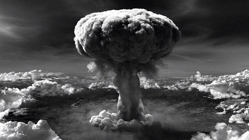 Le Dôme de Genbaku, seul bâtiment resté debout près de l'hypocentre de la bombe atomique, à Hiroshima