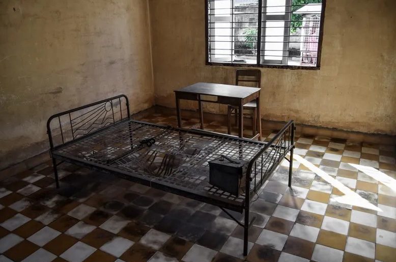 Les bâtiments de l'ancien lycée transformé en prison S-21, aujourd'hui musée du génocide de Tuol Sleng à Phnom Penh